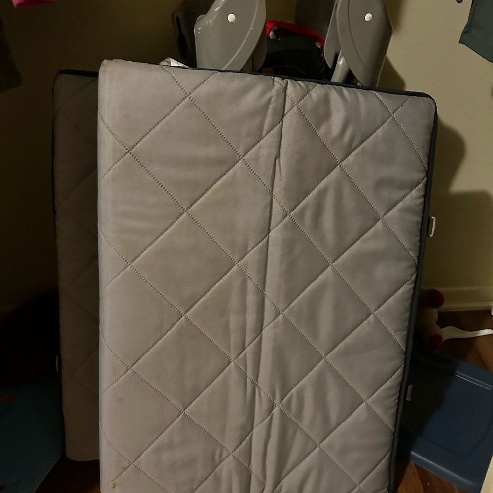 Gray Quilted pack and play